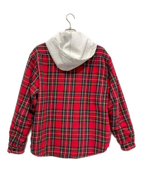 SUPREME（シュプリーム）SUPREME (シュプリーム) 長袖シャツ レッド×ネイビー サイズ:Mの古着・服飾アイテム