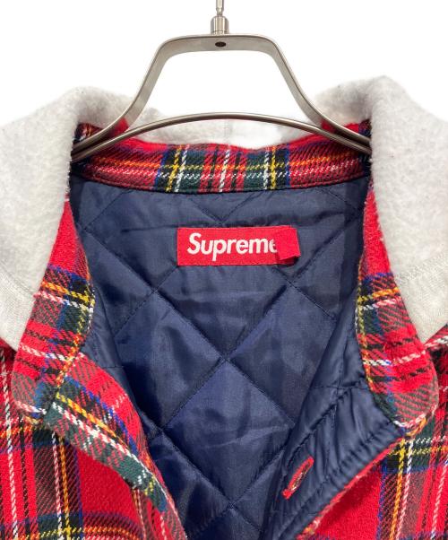 SUPREME（シュプリーム）SUPREME (シュプリーム) 長袖シャツ レッド×ネイビー サイズ:Mの古着・服飾アイテム