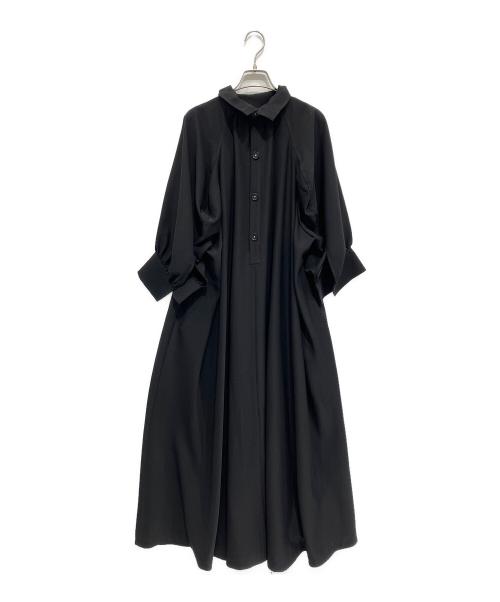 ENFOLD（エンフォルド）ENFOLD (エンフォルド) 半袖ワンピース ブラック サイズ:38の古着・服飾アイテム
