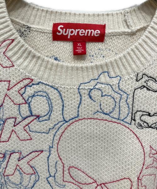 SUPREME（シュプリーム）SUPREME (シュプリーム) 厚手ニット ホワイト サイズ:XLの古着・服飾アイテム