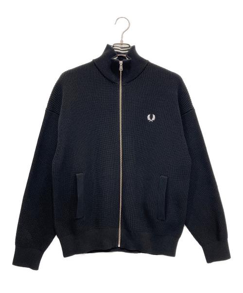 FRED PERRY（フレッドペリー）FRED PERRY (フレッドペリー) ニットジャケット ブラック サイズ:Mの古着・服飾アイテム