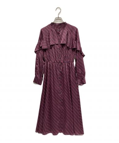 【ANAYI】新品未使用 長袖 フレアー ワンピース 38 新品タグ付き可愛い 中古・古着通販】ANAYI (アナイ) 長袖ワンピース パープル サイズ:38