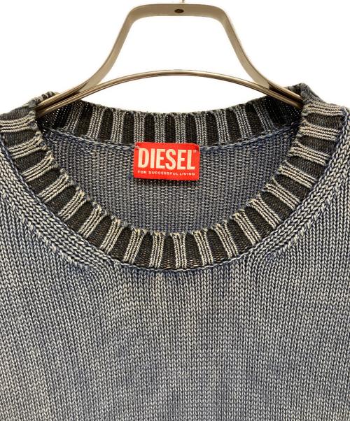 DIESEL（ディーゼル）DIESEL (ディーゼル) 薄手ニット ブルー サイズ:Sの古着・服飾アイテム