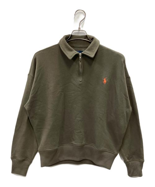 POLO RALPH LAUREN（ポロ・ラルフローレン）POLO RALPH LAUREN (ポロ・ラルフローレン) ライトウェイトフリースクォータージップ グリーン サイズ:S 未使用品の古着・服飾アイテム