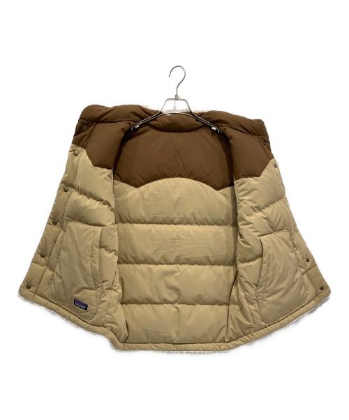 Patagonia（パタゴニア）Patagonia (パタゴニア) リバーシブルビビーダウンベスト ベージュ×アイボリー サイズ:Mの古着・服飾アイテム