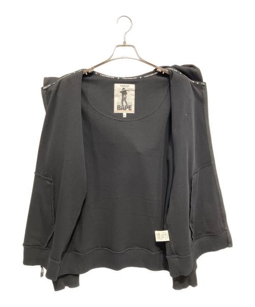 A BATHING APE（アベイシングエイプ）A BATHING APE (アベイシングエイプ) ジップパーカー ブラック サイズ:XLの古着・服飾アイテム