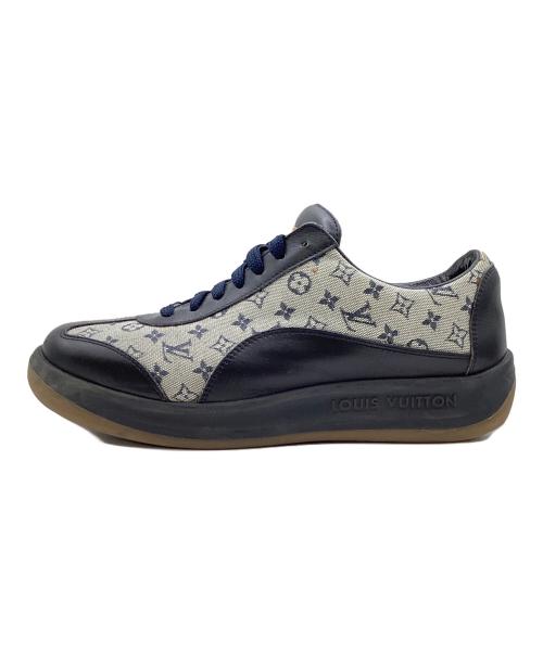 LOUIS VUITTON（ルイ ヴィトン）LOUIS VUITTON (ルイ ヴィトン) ミニモノグラムスニーカー グレー×ブラック サイズ:36の古着・服飾アイテム