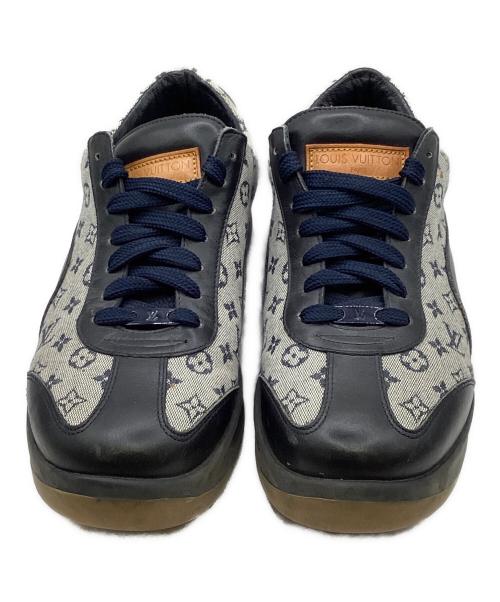 LOUIS VUITTON（ルイ ヴィトン）LOUIS VUITTON (ルイ ヴィトン) ミニモノグラムスニーカー グレー×ブラック サイズ:36の古着・服飾アイテム