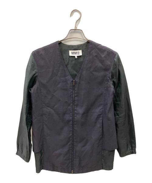 MM6 Maison Margiela（エムエムシックスメゾンマルジェラ）MM6 Maison Margiela (エムエムシックスメゾンマルジェラ) ブルゾン グレー×ネイビー サイズ:3843の古着・服飾アイテム