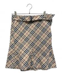 BURBERRY BLUE LABEL（バーバリー ブルー レーベル）の古着「ミディスカート」｜ベージュ