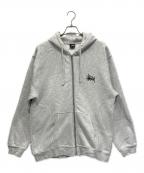 stussyステューシー）の古着「ジップパーカー」｜ホワイト