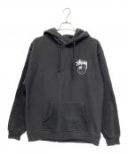 stussyステューシー）の古着「プルオーバーパーカー」｜ブラック