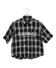 X-LARGE（エクストララージ）の古着「半袖シャツ」｜ブラック×ホワイト