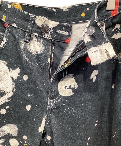 CHARLES JEFFREY LOVERBOY（チャールズ ジェフリー ラバーボーイ）CHARLES JEFFREY LOVERBOY (チャールズ ジェフリー ラバーボーイ) ペイントデニムパンツ インディゴ サイズ:28の古着・服飾アイテム