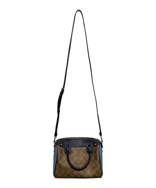 COACH（コーチ）COACH (コーチ) 2WAYバッグ ブラウン×ブルーの古着・服飾アイテム