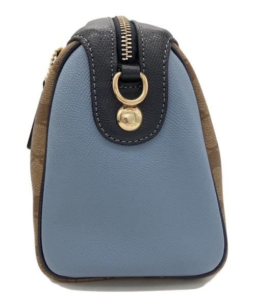 COACH（コーチ）COACH (コーチ) 2WAYバッグ ブラウン×ブルーの古着・服飾アイテム