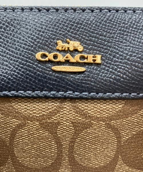 COACH（コーチ）COACH (コーチ) 2WAYバッグ ブラウン×ブルーの古着・服飾アイテム