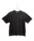 HUMAN MADEヒューマンメイド）の古着「半袖カットソー 	Heart Badge T-Shirt」｜チャコールグレー