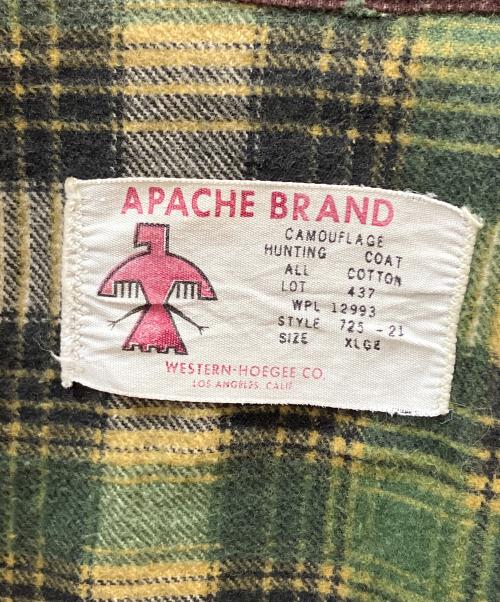 APACHE（アパッシュ）APACHE (アパッシュ) ハンティングジャケット グリーン×ブラウン サイズ:XLの古着・服飾アイテム
