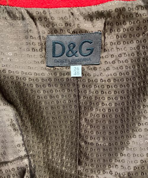 DOLCE & GABBANA（ドルチェ＆ガッバーナ）DOLCE & GABBANA (ドルチェ＆ガッバーナ) ウールコート レッド サイズ:26/40の古着・服飾アイテム