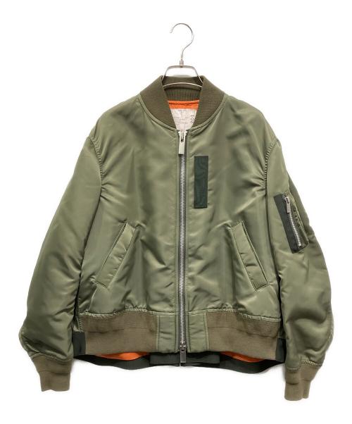 sacai（サカイ）sacai (サカイ) MA-1ジャケット グリーン×オレンジ サイズ:SIZE 1の古着・服飾アイテム