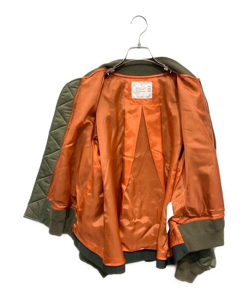sacai（サカイ）sacai (サカイ) MA-1ジャケット グリーン×オレンジ サイズ:SIZE 1の古着・服飾アイテム