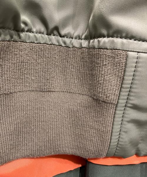 sacai（サカイ）sacai (サカイ) MA-1ジャケット グリーン×オレンジ サイズ:SIZE 1の古着・服飾アイテム