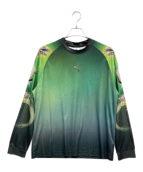 PUMA（プーマ）PUMA (プーマ) SORAYAMA (ソラヤマ) トレーニングウェア グリーン サイズ:XLの古着・服飾アイテム