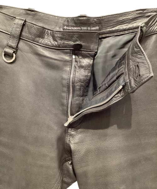 BACK BONE THE CLASSIC（バックボーンザクラシック）BACK BONE THE CLASSIC (バックボーンザクラシック) レザーパンツ ブラック サイズ:Mの古着・服飾アイテム