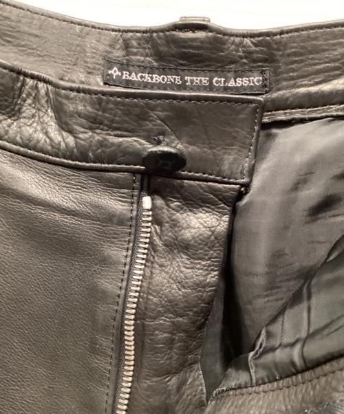 BACK BONE THE CLASSIC（バックボーンザクラシック）BACK BONE THE CLASSIC (バックボーンザクラシック) レザーパンツ ブラック サイズ:Mの古着・服飾アイテム