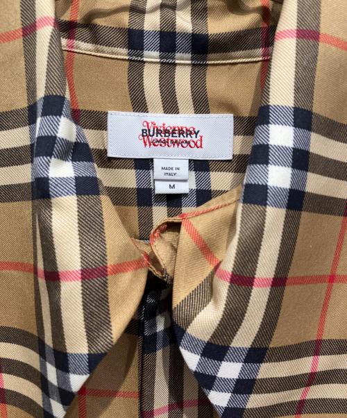 BURBERRY（バーバリー）BURBERRY (バーバリー) Vivienne Westwood (ヴィヴィアンウエストウッド) 長袖シャツ ブラウン サイズ:Mの古着・服飾アイテム