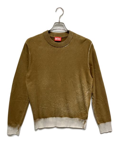 DIESEL（ディーゼル）DIESEL (ディーゼル) 薄手ニット ブラウン サイズ:Sの古着・服飾アイテム