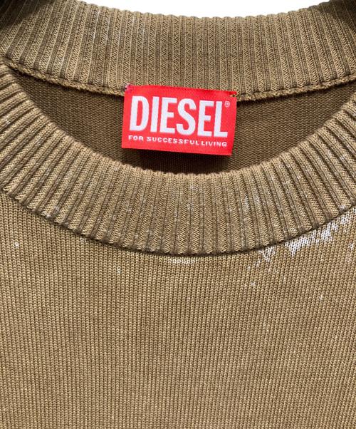 DIESEL（ディーゼル）DIESEL (ディーゼル) 薄手ニット ブラウン サイズ:Sの古着・服飾アイテム