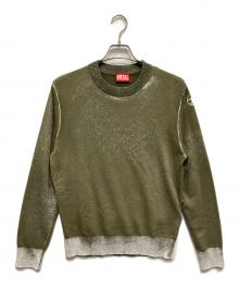 DIESEL（ディーゼル）の古着「薄手ニット」｜オリーブ