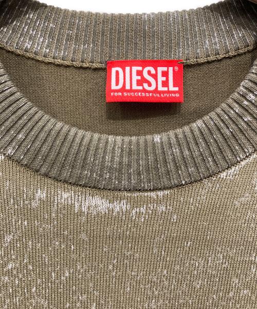 DIESEL（ディーゼル）DIESEL (ディーゼル) 薄手ニット オリーブ サイズ:Sの古着・服飾アイテム