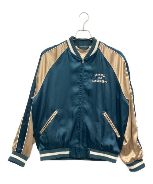 Hyo-Hyo（ホヨホヨ）Hyo-Hyo (ホヨホヨ) スカジャン グリーン×ベージュ サイズ:不明の古着・服飾アイテム