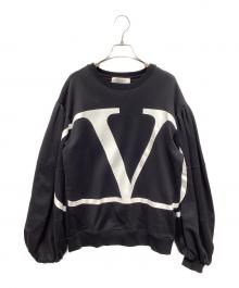 VALENTINO（ヴァレンティノ）の古着「ビッグロゴスウェット」｜ブラック