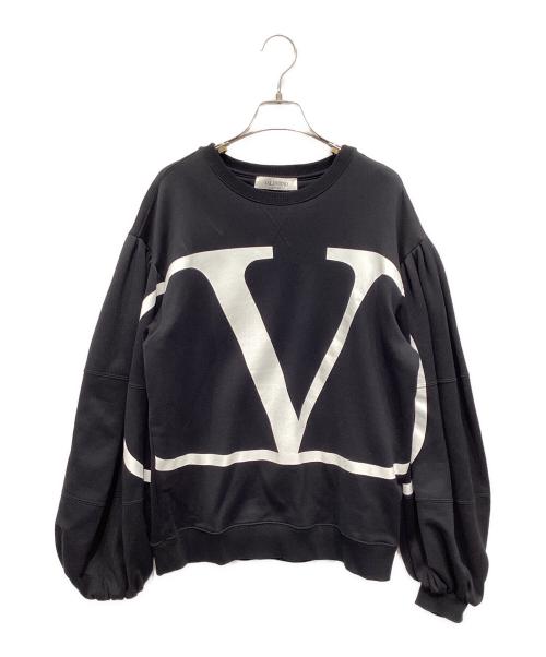 VALENTINO（ヴァレンティノ）VALENTINO (ヴァレンティノ) ビッグロゴスウェット ブラック サイズ:Sの古着・服飾アイテム