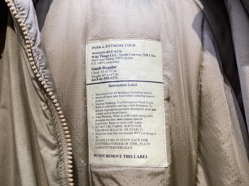 WILD THINGS（ワイルドシングス）WILD THINGS (ワイルドシングス) 米海兵隊プリマロフトジャケット オリーブ サイズ:Small Regularの古着・服飾アイテム