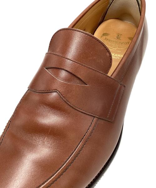 SCOTCH GRAIN（スコッチグレイン）SCOTCH GRAIN (スコッチグレイン) レザーローファー ブラウン サイズ:27㎝の古着・服飾アイテム