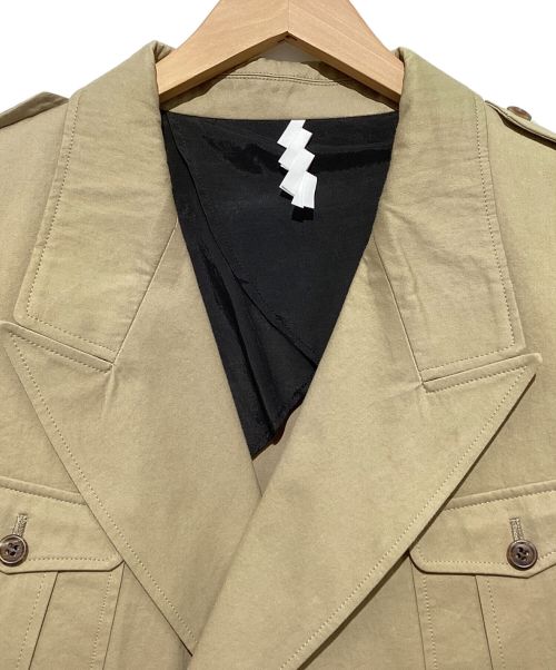 SOSHIOTSUKI（ソウシ オオツキ）SOSHIOTSUKI (ソウシ オオツキ) ミリタリー調ジャケット ブラウン サイズ:46の古着・服飾アイテム