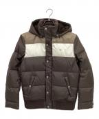 BURBERRY BLACK LABELバーバリーブラックレーベル）の古着「ダウンジャケット」｜ブラウン×ホワイト
