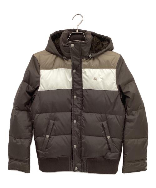 BURBERRY BLACK LABEL（バーバリーブラックレーベル）BURBERRY BLACK LABEL (バーバリーブラックレーベル) ダウンジャケット ブラウン×ホワイト サイズ:Mの古着・服飾アイテム