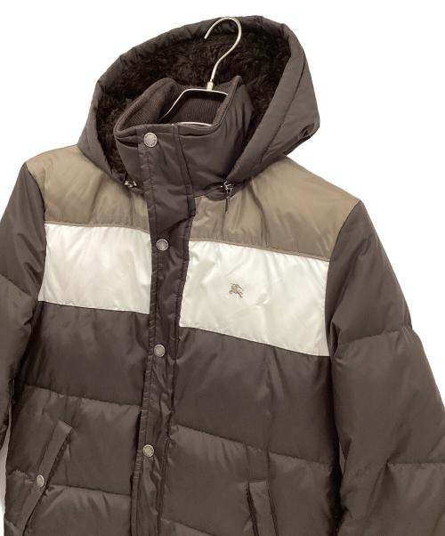 BURBERRY BLACK LABEL（バーバリーブラックレーベル）BURBERRY BLACK LABEL (バーバリーブラックレーベル) ダウンジャケット ブラウン×ホワイト サイズ:Mの古着・服飾アイテム