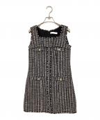 HER LIP TOハーリップトゥ）の古着「メイツイードミニドレス」｜ブラック