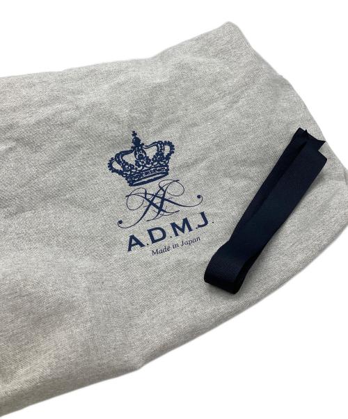 A.D.M.J.（エーディーエムジェイ）A.D.M.J. (エーディーエムジェイ) 型押しハンドバッグ ネイビー×グリーンの古着・服飾アイテム