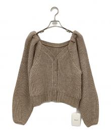 Ameri（アメリ）の古着「PUFF CARDIGAN」｜ブラウン