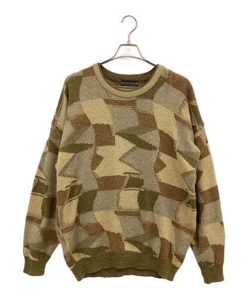 TUNDRA（ツンドラ）TUNDRA (ツンドラ) セーター ブラウン×カーキ サイズ:XLの古着・服飾アイテム