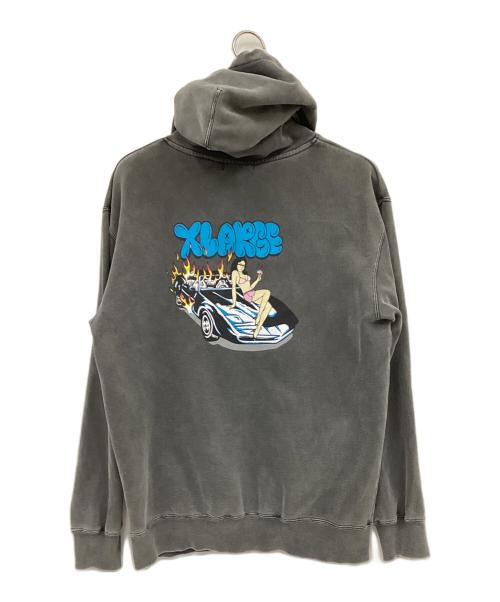 X-LARGE（エクストララージ）X-LARGE (エクストララージ) レトロ調プルオーバーパーカー グレー サイズ:Lの古着・服飾アイテム