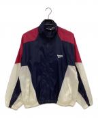 REEBOKリーボック）の古着「レトロナイロンジャケット」｜ネイビー×レッド